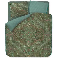 Pip studio Dekbedovertrek Pip Studio Alfombra Green Katoen-140 x 200 / 220 cm | 1-Persoons