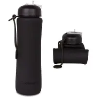 CoolPack Pompfles 600 ml RPET Zwart - Lekker handig
