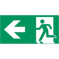 Allesveilig.nl Nooduitgang naar links pictogram
