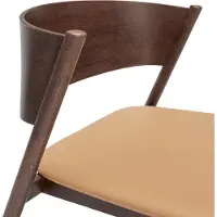 Hubsch Oblique Loungestoel Zitting Donker Bruin