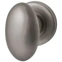Hardbrass Knopkruk Ovo op rond rozet - PVD Inox