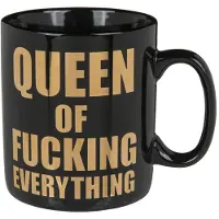 Bigbuy Queen of Fucking Everything Mok - 850 ml - Zwart Keramiek
