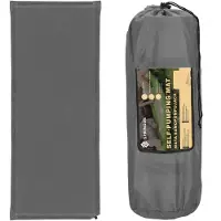 Springos Slaapmat - Zelfopblazend - 180 cm - Inclusief Hoes - Grijs