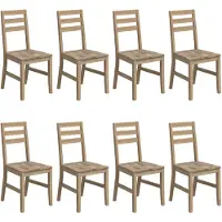 vidaXL Eetkamerstoelen 8 st massief acaciahout