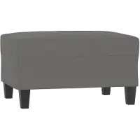 vidaXL Voetenbank 70x55x41 cm microvezelstof donkergrijs
