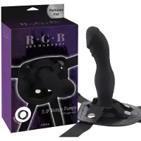 Chisa Novelties RGB - Rumpy-Pumpy Strap-On - Voorbinddildo met Verstelbaar Harnasje - Zwart
