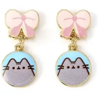 The Carat Shop Pusheen oorbellen, roze strikjes