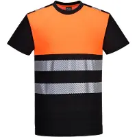 Portwest T-shirt high vis PW311 XXL / Zwart-Geel