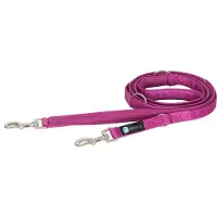 AnnyX 2 voudig verstelbare hondenlijn hondenriem middel- Fun-BOLT-Zonnenhoed-Rose-fuchsia- lengte 175cm voor kleine honden-korte wandellijn