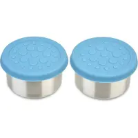 Lunchbots - dips 75ml - 2 rvs dip containers met siliconen deksel - aqua