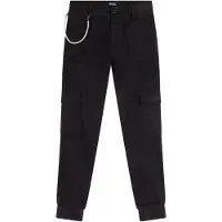 Indian blue jeans Meisjes Broeken Cargo Worker Fit - Zwart - Maat 176