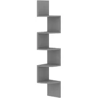 vidaXL Hoekwandschap 19x19x123 cm bewerkt hout grijs