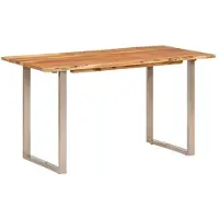 vidaXL Eettafel 140x70x76 cm massief acaciahout