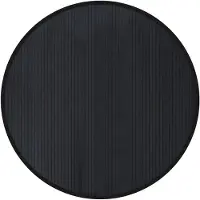 vidaXL Vloerkleed rond 100 cm bamboe zwart