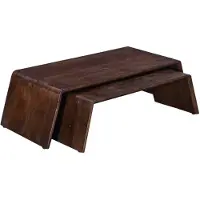 Giga Meubel Salontafel Amaya Donkerbruin (set van 2)