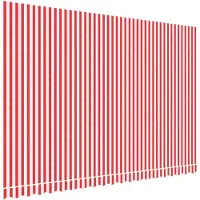 vidaXL Vervangingsdoek voor luifel 450x300 cm polyester rood en wit