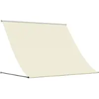 vidaXL Luifel uittrekbaar 250x150 cm stof en staal crèmekleurig