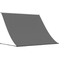 vidaXL Luifel uittrekbaar 200x150 cm stof en staal antracietkleurig