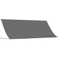 vidaXL Luifel uittrekbaar 400x150 cm stof en staal antracietkleurig