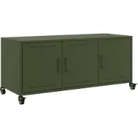 vidaXL Tv-meubel 100,5x39x43,5 cm staal olijfgroen