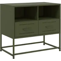 vidaXL Tv-meubel 68x39x60,5 cm staal olijfgroen