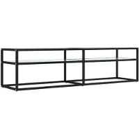 vidaXL Tv-meubel 160x40x40,5 cm gehard glas witmarmerkleurig