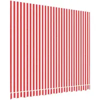 vidaXL Vervangingsdoek voor luifel 3x2,5 m polyester rood en wit