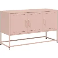 vidaXL Tv-meubel 100,5x39x60,5 cm staal roze
