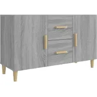 vidaXL Dressoir 100x36x60 cm bewerkt hout grijs sonoma eikenkleurig