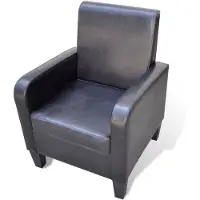 vidaXL Fauteuil kunstleer zwart