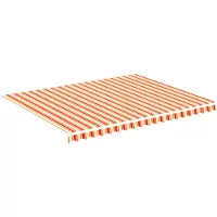 vidaXL Vervangingsdoek voor luifel 4,5x3,5 m polyester geel en oranje
