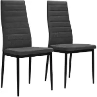 vidaXL Eetkamerstoelen stof donkergrijs 2 st online kopen