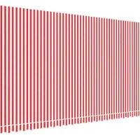 vidaXL Vervangingsdoek voor luifel 500x300 cm polyester rood en wit