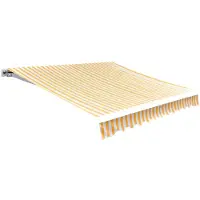 vidaXL Vervangingsdoek voor luifel 450x300 cm polyester oranje en wit