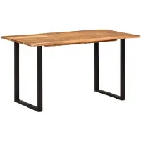 vidaXL Eettafel 140x70x76 cm massief acaciahout-VXL-286474