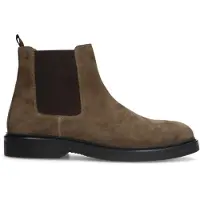 Manfield Taupe suède chelsea boots | Maat 40