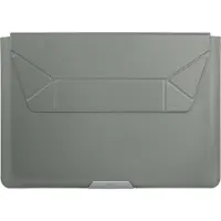 Uniq Oslo Laptophoes - Laptopsleeve met opvouwbare laptopstandaard 14 inch - Laptopsleeve - Lichen Green