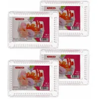 PlasticForte Opbergbakje - 24x - mandje - organizer - 18 x 13 cm - transparant