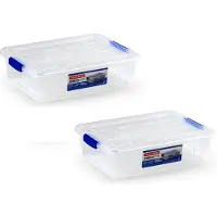 PlasticForte Opbergbox met deksel - 8x - 0,5 liter - transparant - kunststof - opbergkist