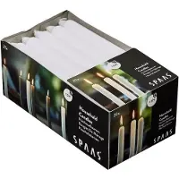 Spaas Huishoudkaarsen - 80x - wit - 18 cm - 6 branduren - lange kaarsen - tafelkaarsen - Geurloze kaarsen - Dinerkaarsen/tafelkaarsen/kandelaarkaarsen