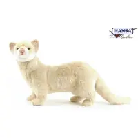 Hansa Knuffel Fret - Wit pluche knuffeldier - Realistisch - 40 cm