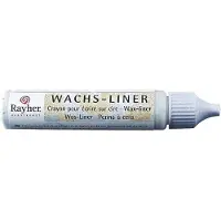 Rayher Hobby Materialen Rayher Hobby Kaars stift - wasliner - wit - glitter - 30 ml - kaarsenstift - kaarsenpen - op kaarsen schrijven
