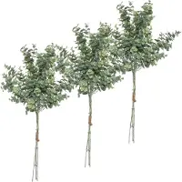 Atmosphera kunstplant 3 boeketten eucalyptus groen 64 cm