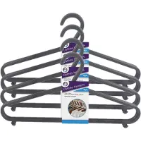 Did 12x Plastic kledinghangers zwart - Kledinghangers