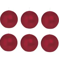 Trend Candles Bolkaars glad - 6x - bordeaux rood - 7 cm - 16 branduren - ronde kaarsen