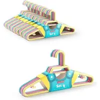 Forte Plastics 1x Pastel klerenhangers voor kinderkleren/kinderkleding 27 cm kunststof - Kledinghangers