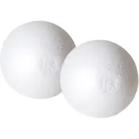 Gerimport Pakket van 2x stuks piepschuim hobby/DIY bal/bol 12,5 cm - Kerstballen maken knutselmateriaal