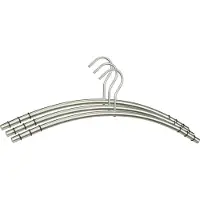 Hi Kledinghangers - 18x stuks - zilver - roestvrij staal - 45 x 17,5 x 1,3 cm