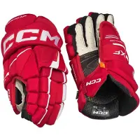 CCM - Tacks XF - IJshockeyhandschoenen - Kinderen - Rood - Wit - 12