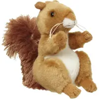 Nature Planet pluche eekhoorn knuffel - 11 cm - Bosdieren - knuffels - speelgoed